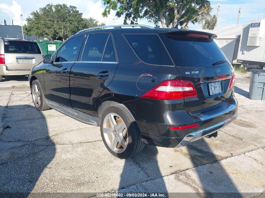 2014 Mercedes-Benz Ml 350 4Matic VIN: 4JGDA5HBXEA430438 Lot: 40215602