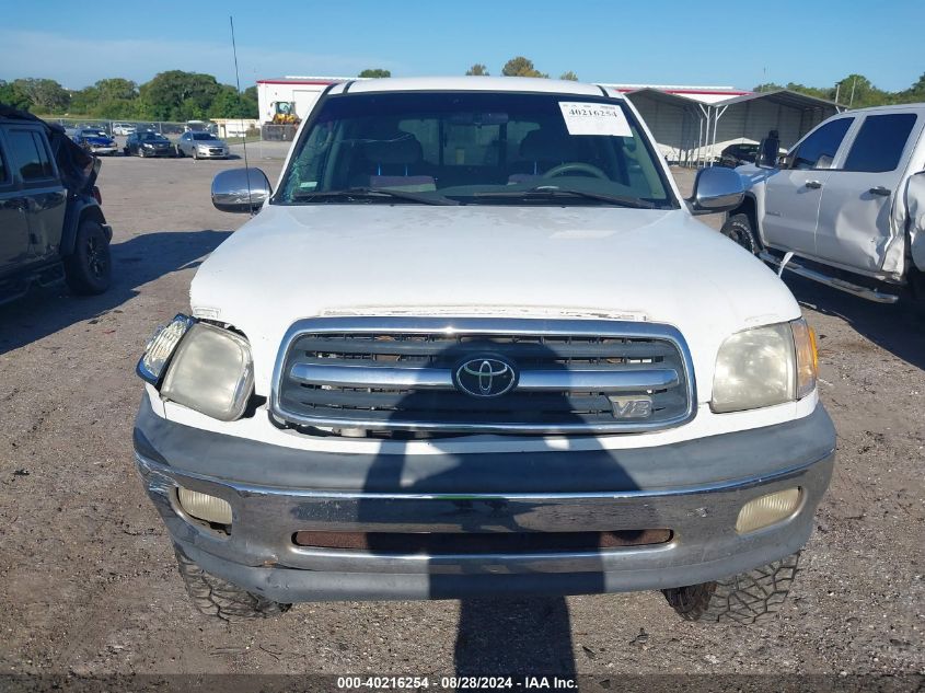 2000 Toyota Tundra Sr5 V8 VIN: 5TBBT441XYS109769 Lot: 40216254