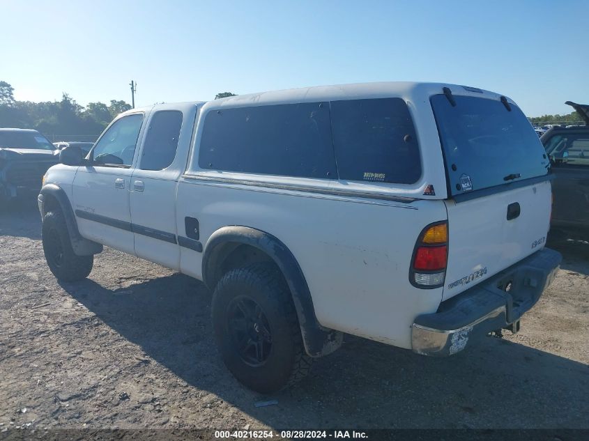 2000 Toyota Tundra Sr5 V8 VIN: 5TBBT441XYS109769 Lot: 40216254