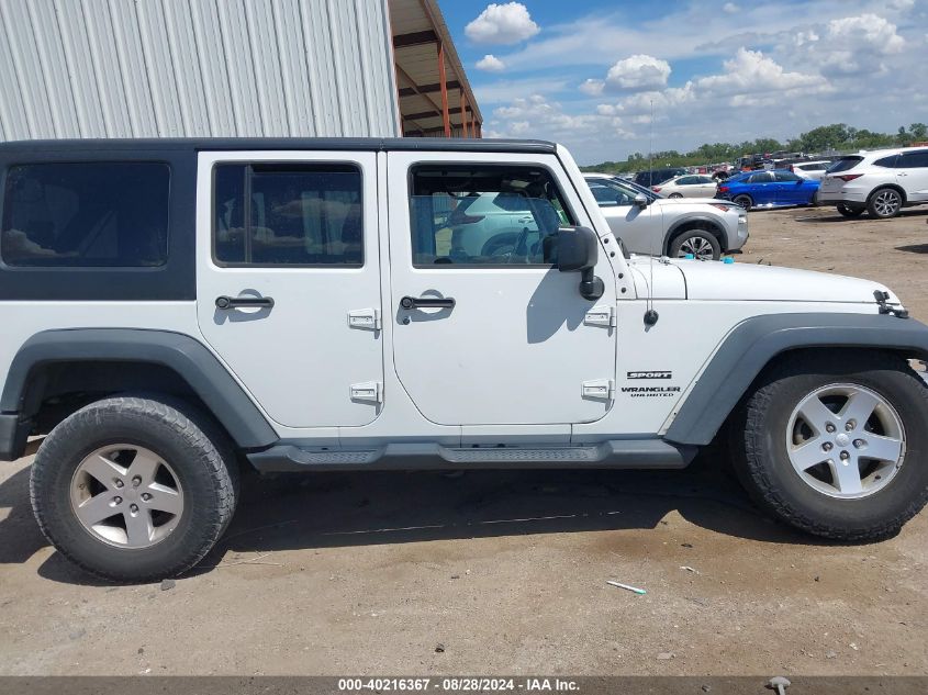 2016 Jeep Wrangler Unlimited Sport VIN: 1C4BJWDG9GL187313 Lot: 40216367