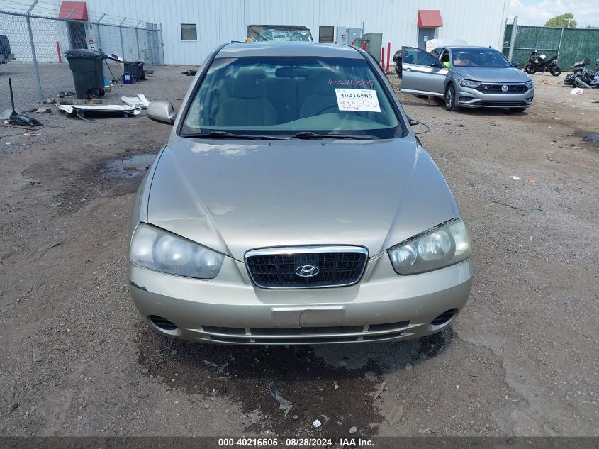 2002 Hyundai Elantra Gls VIN: KMHDN45D02U459820 Lot: 40216505