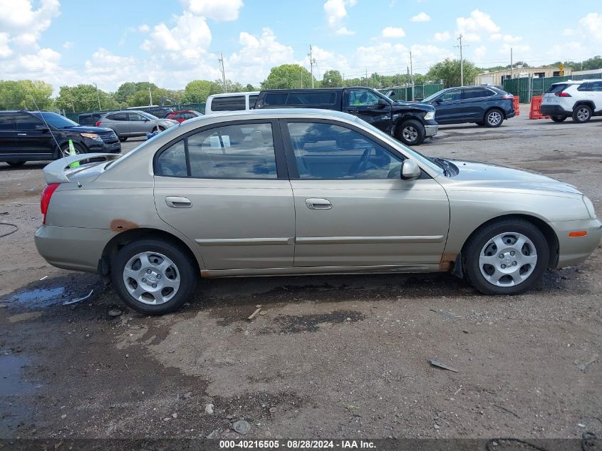 2002 Hyundai Elantra Gls VIN: KMHDN45D02U459820 Lot: 40216505