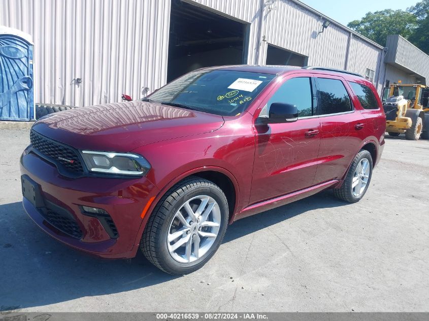 Vin: 1c4rdjdg6pc637489, lot: 40704663, dodge durango gt plus awd 20232