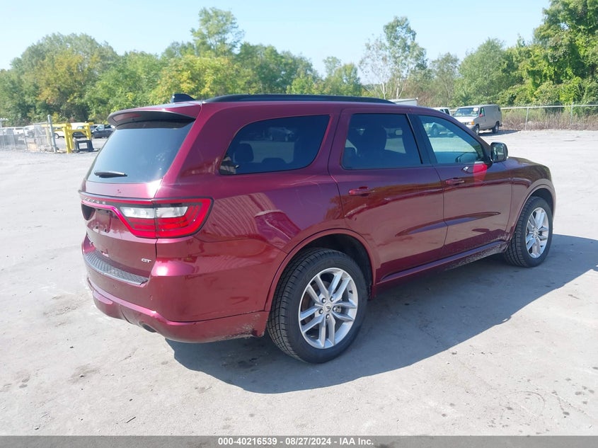 Vin: 1c4rdjdg6pc637489, lot: 40704663, dodge durango gt plus awd 20234
