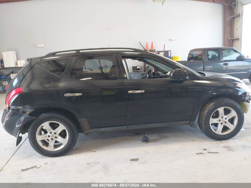 2003 Nissan Murano Sl VIN: JN8AZ08TX3W104669 Lot: 40216674