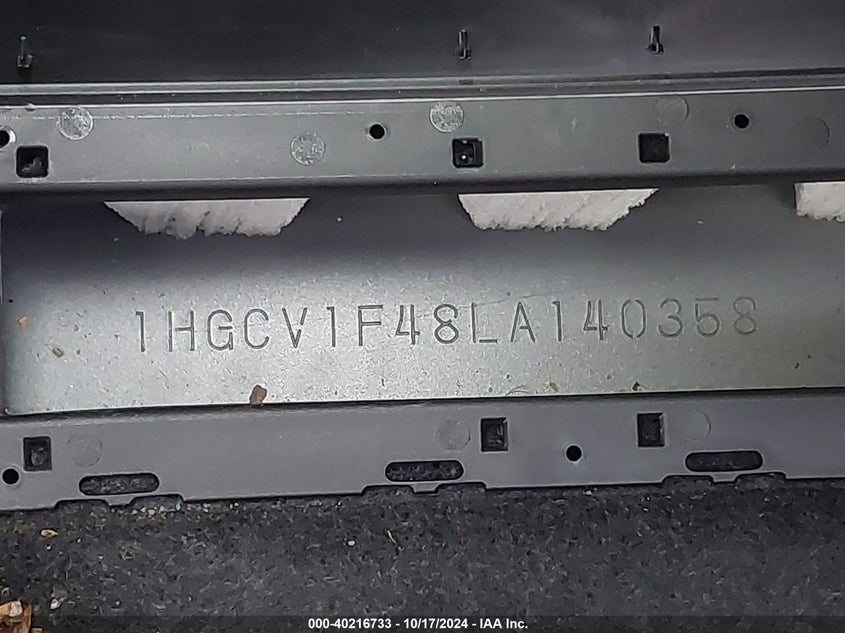 VIN 1HGCV1F48LA140358 2020 HONDA ACCORD EX
