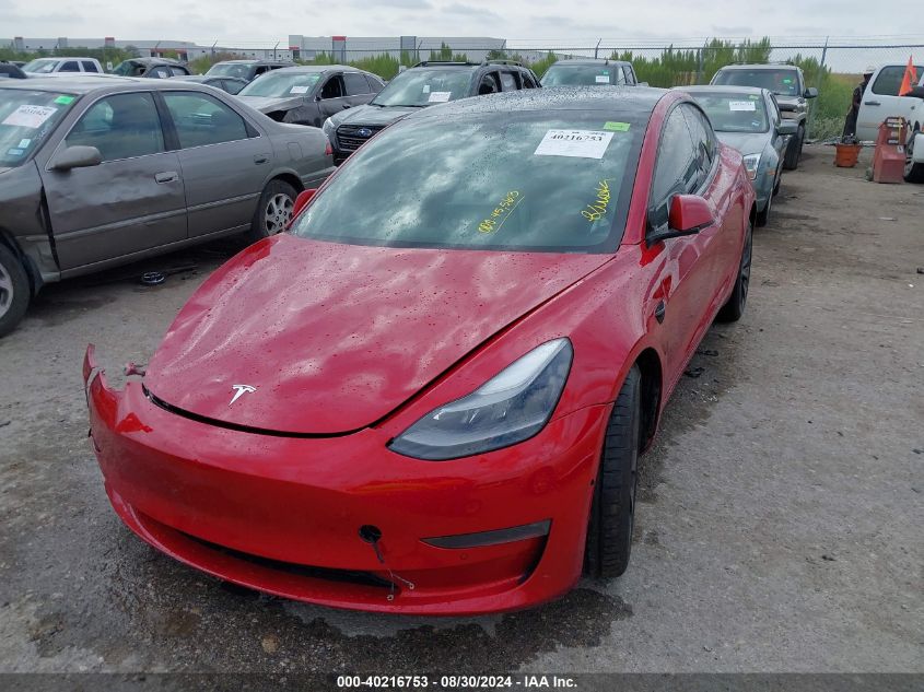 5YJ3E1ECXNF178644 2022 TESLA MODEL 3 - Image 2