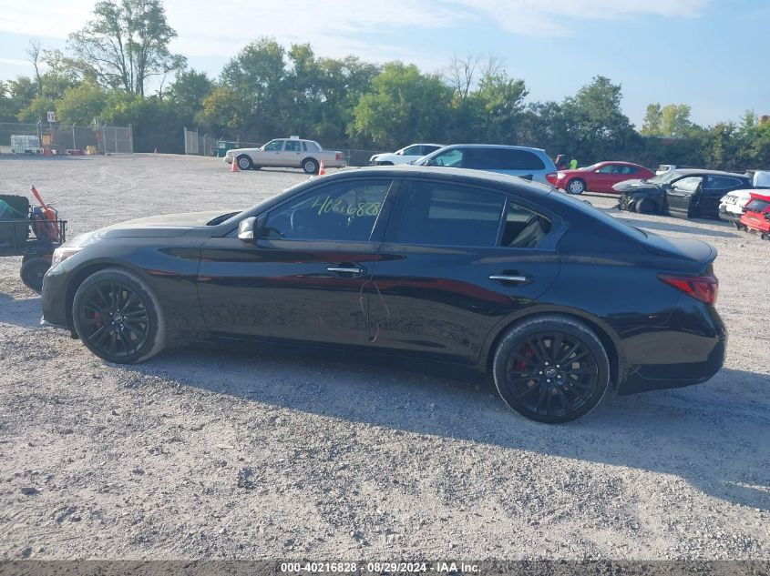 2021 Infiniti Q50 Red Sport 400 Awd VIN: JN1FV7DR0MM881006 Lot: 40216828