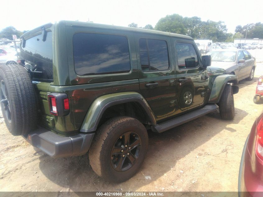 2021 Jeep Wrangler Unlimited Sahara Altitude 4X4 VIN: 1C4HJXEN0MW728997 Lot: 40216988