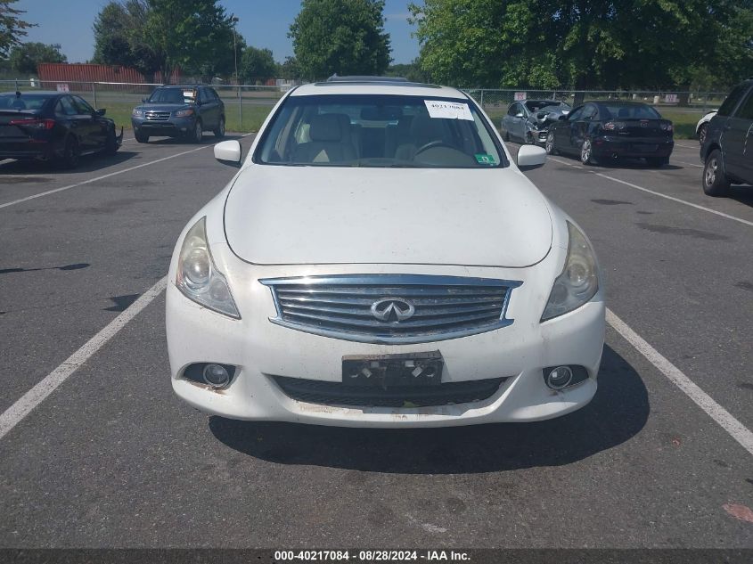 2010 Infiniti G37X VIN: JN1CV6AR9AM254575 Lot: 40217084