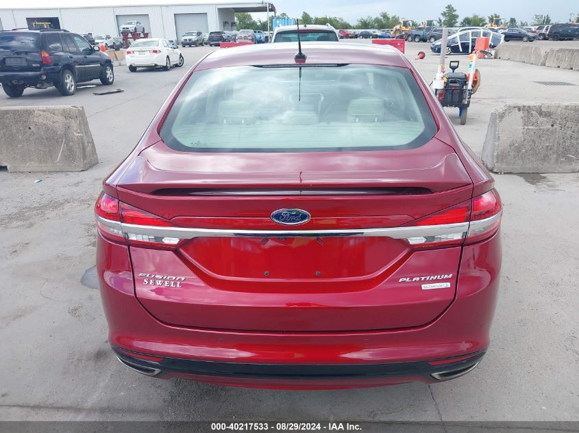 2018 FORD FUSION PLATINUM - 3FA6P0K92JR145839