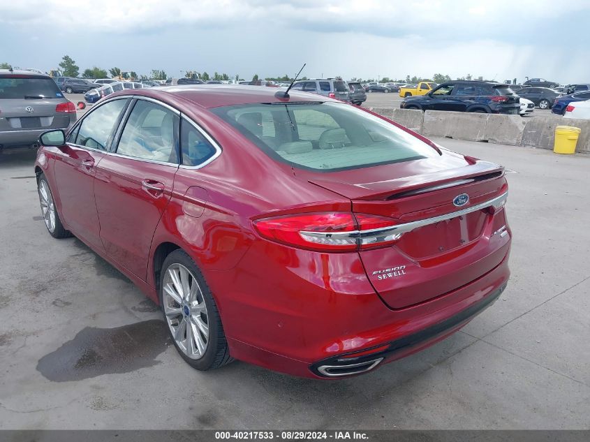 2018 FORD FUSION PLATINUM - 3FA6P0K92JR145839