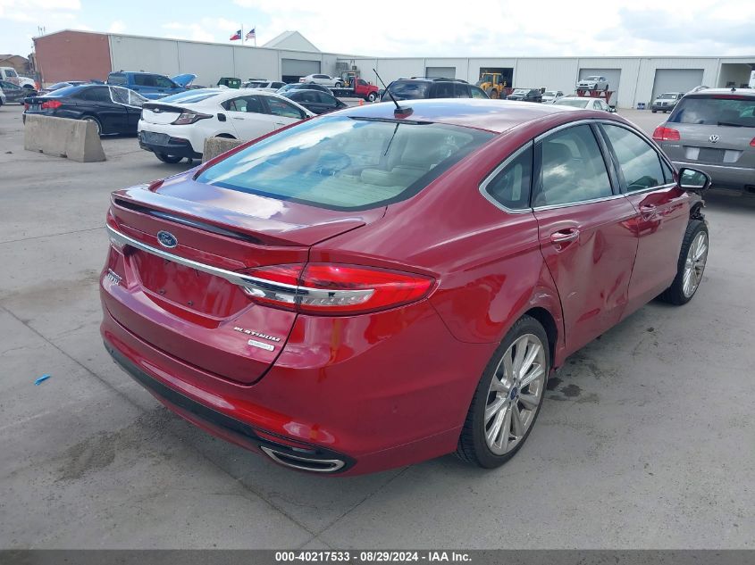 2018 FORD FUSION PLATINUM - 3FA6P0K92JR145839