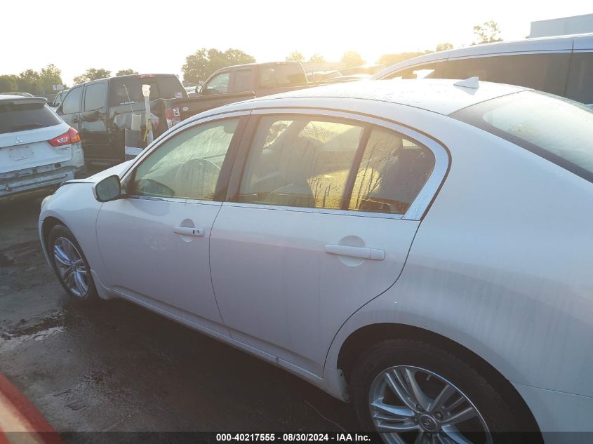 2012 Infiniti G37X VIN: JN1CV6AR6CM674992 Lot: 40217555