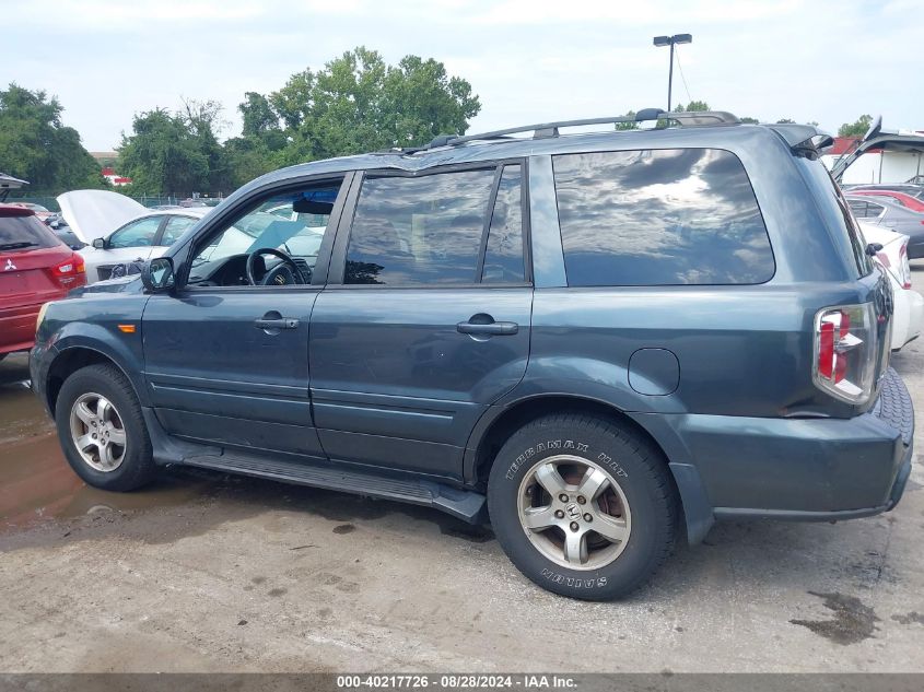 2006 Honda Pilot Ex-L VIN: 5FNYF18666B009697 Lot: 40217726