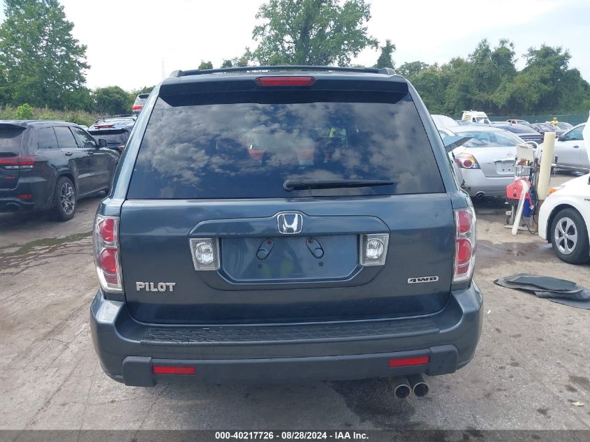 2006 Honda Pilot Ex-L VIN: 5FNYF18666B009697 Lot: 40217726