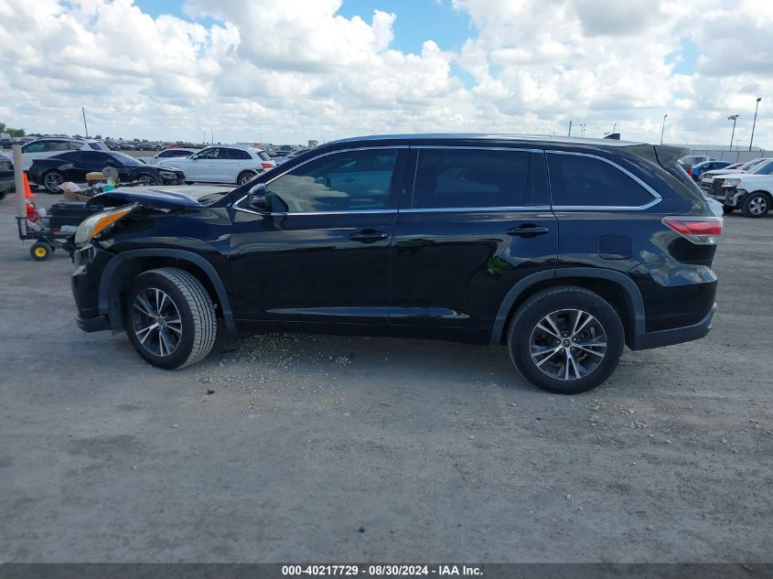 2016 Toyota Highlander Xle V6 VIN: 5TDKKRFH3GS134643 Lot: 40217729