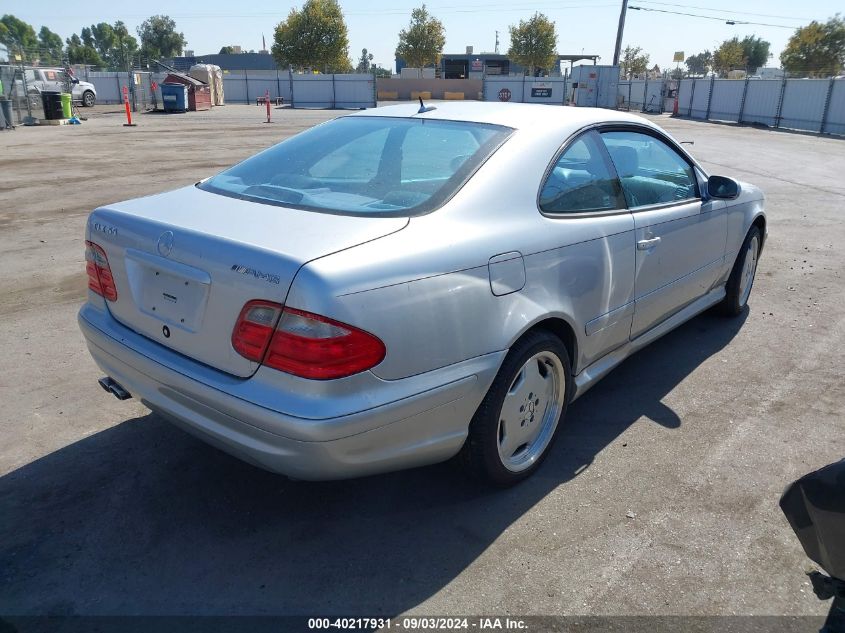 2002 Mercedes-Benz Clk-Class Amg VIN: WDBLJ74GX2T110998 Lot: 40217931