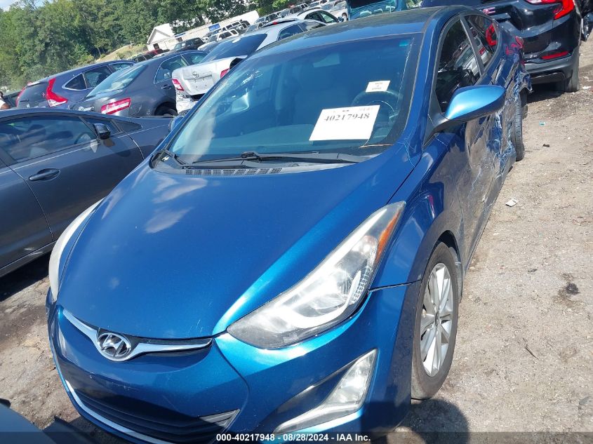 2015 Hyundai Elantra Se VIN: KMHDH4AE6FU420063 Lot: 40217948