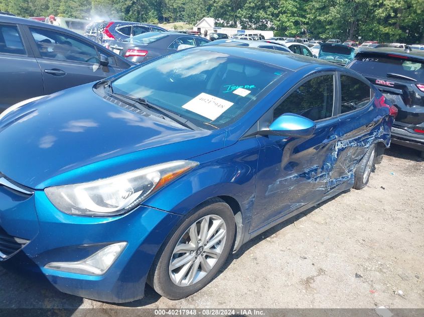 2015 Hyundai Elantra Se VIN: KMHDH4AE6FU420063 Lot: 40217948