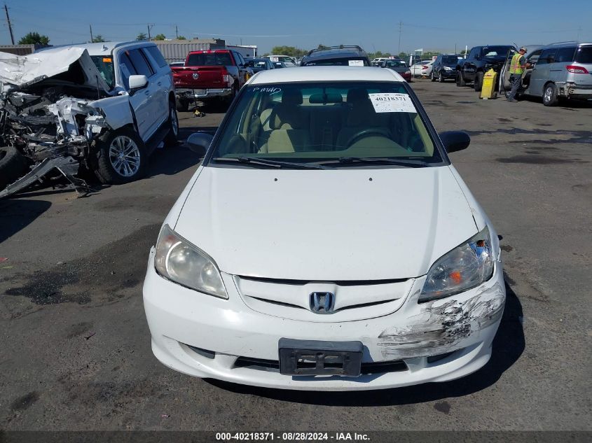 2004 Honda Civic Lx VIN: JHMES16564S001655 Lot: 40218371