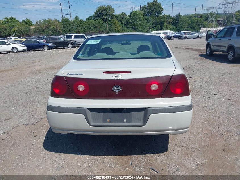 2003 Chevrolet Impala VIN: 2G1WF52E739363705 Lot: 40218493