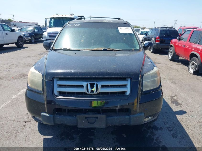 2006 Honda Pilot Ex-L VIN: 5FNYF28686B043873 Lot: 40218678