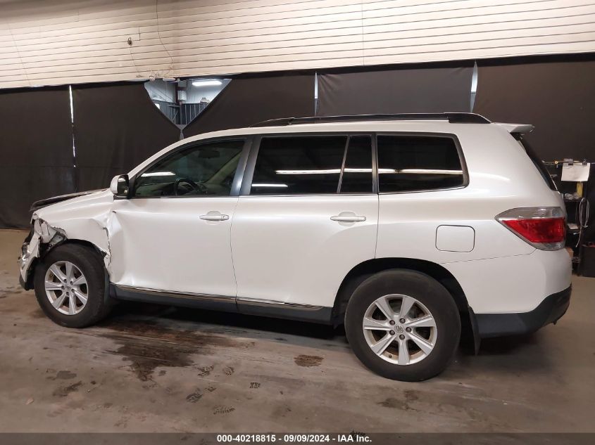 2013 Toyota Highlander Base Plus V6 VIN: 5TDBK3EH0DS247296 Lot: 40218815