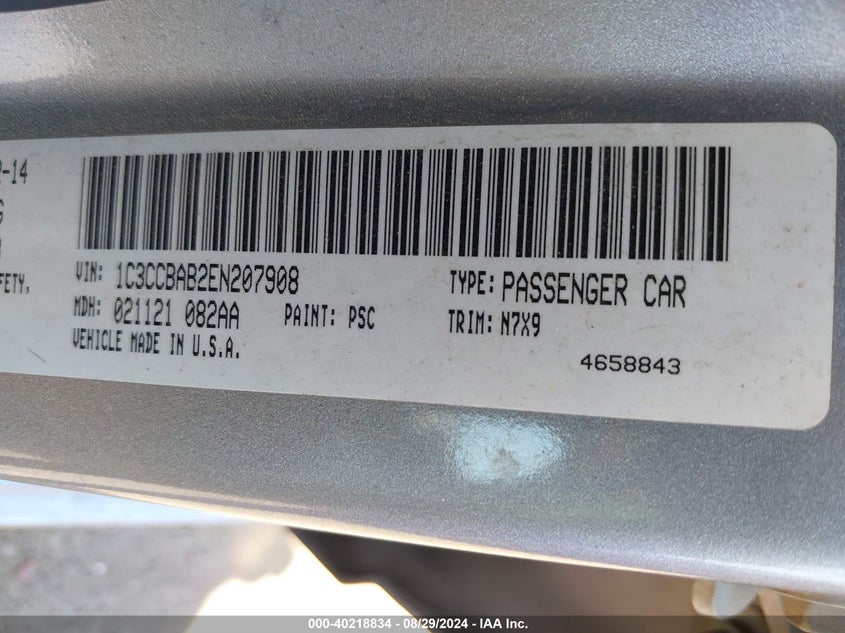 2014 CHRYSLER 200 LX - 1C3CCBAB2EN207908