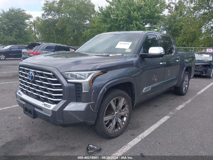 2022 Toyota Tundra Hybrid Crewmax Capstone VIN: 5TFVC5DB4NX011801 Lot: 40218851