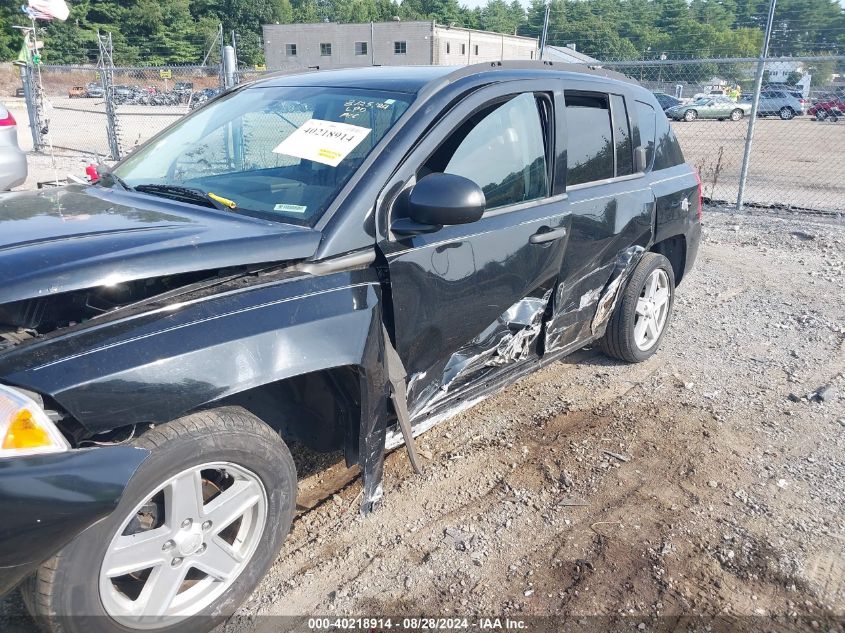 2007 Jeep Compass Sport VIN: 1J8FF47W47D596753 Lot: 40218914