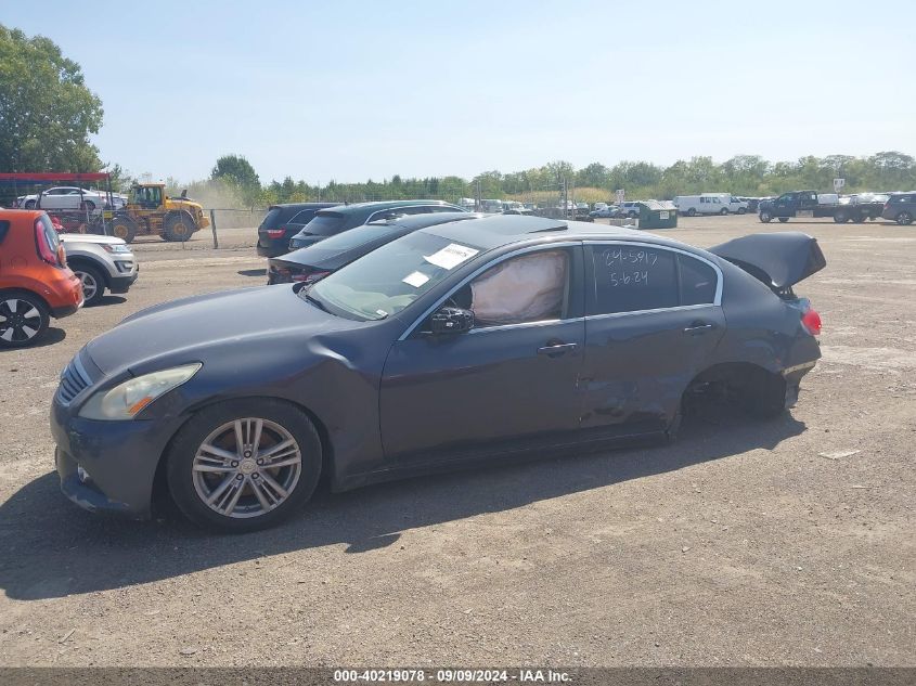 2013 Infiniti G37X VIN: JN1CV6AR4DM752560 Lot: 40219078