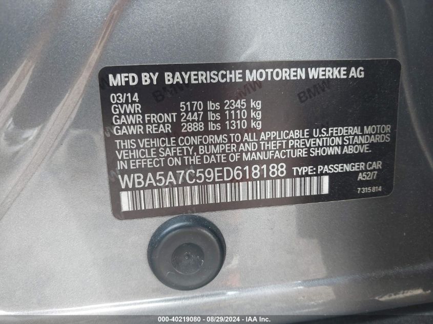 WBA5A7C59ED618188 2014 BMW 528I xDrive