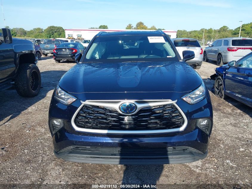 2020 Toyota Highlander Hybrid Xle VIN: 5TDGARAH4LS502564 Lot: 40219113