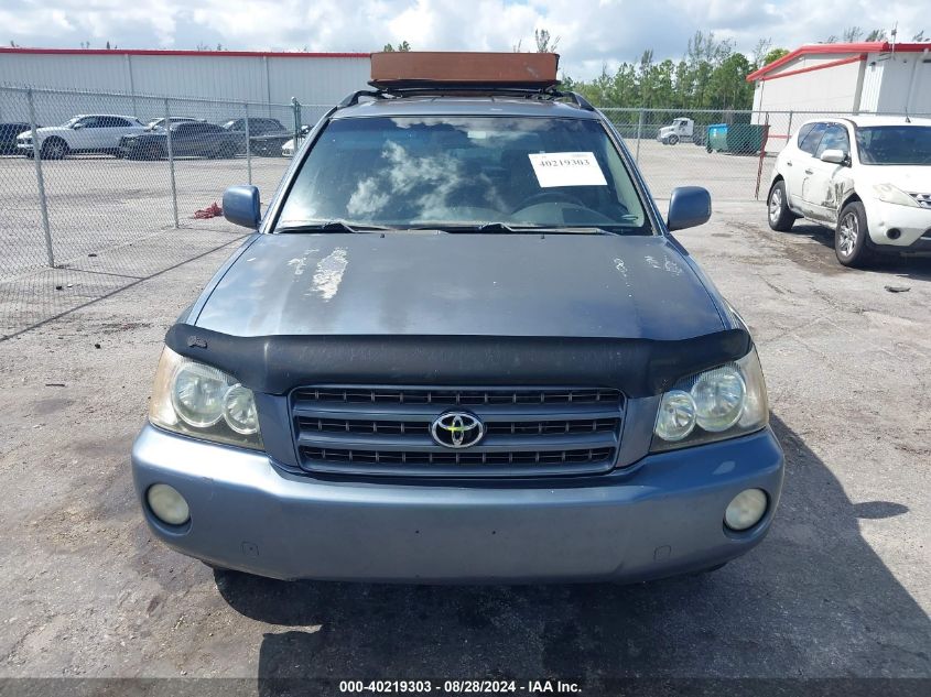 2003 Toyota Highlander Limited V6 VIN: JTEHF21A230102629 Lot: 40219303