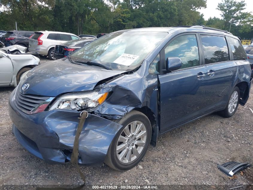 2016 Toyota Sienna Xle Premium 7 Passenger VIN: 5TDDK3DC7GS139129 Lot: 40219529