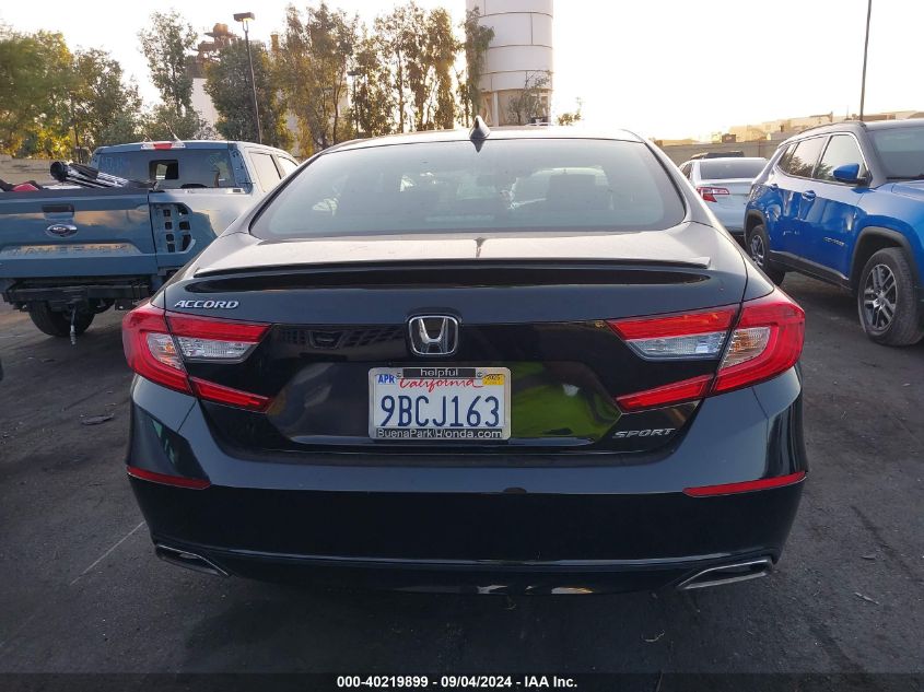 2022 Honda Accord Sport VIN: 1HGCV1F3XNA041034 Lot: 40219899