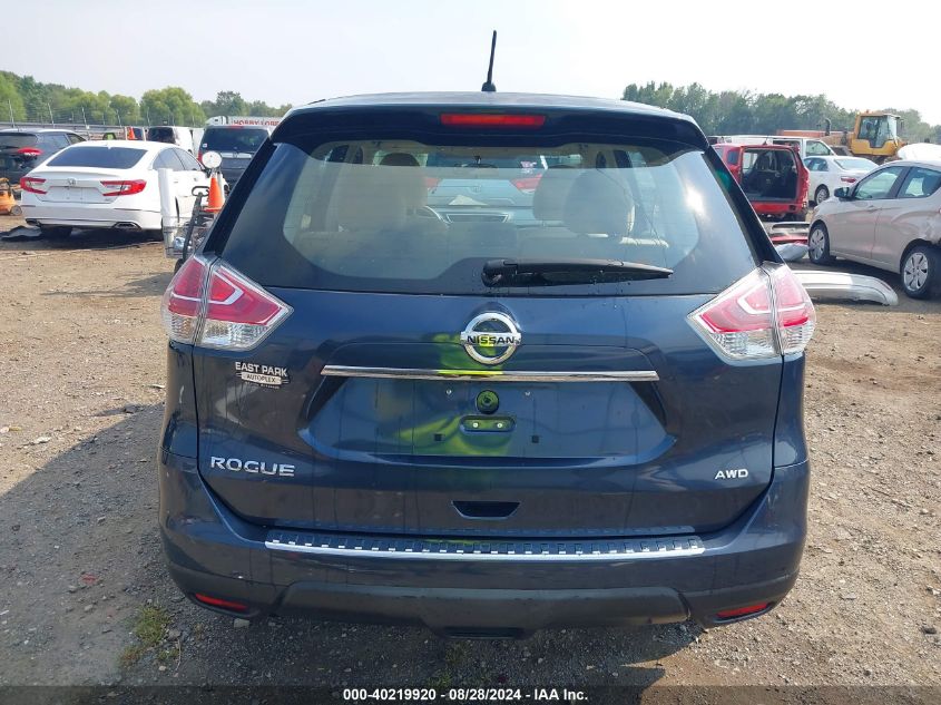 2015 Nissan Rogue S VIN: KNMAT2MV1FP525260 Lot: 40219920