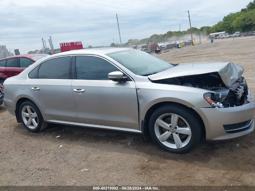 2013 Volkswagen Passat 2.0L Tdi Se VIN: 1VWBN7A30DC096368 Lot: 40219992