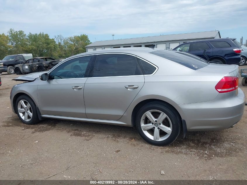 2013 Volkswagen Passat 2.0L Tdi Se VIN: 1VWBN7A30DC096368 Lot: 40219992