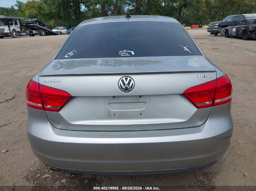 2013 Volkswagen Passat 2.0L Tdi Se VIN: 1VWBN7A30DC096368 Lot: 40219992