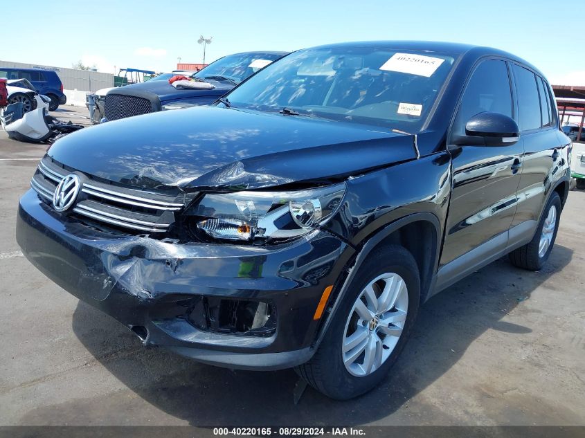 2014 Volkswagen Tiguan S VIN: WVGAV3AX2EW545152 Lot: 40220165