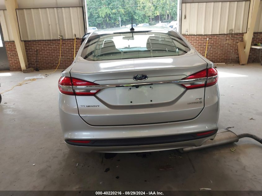 2018 Ford Fusion Hybrid Se VIN: 3FA6P0LU7JR208906 Lot: 40220216