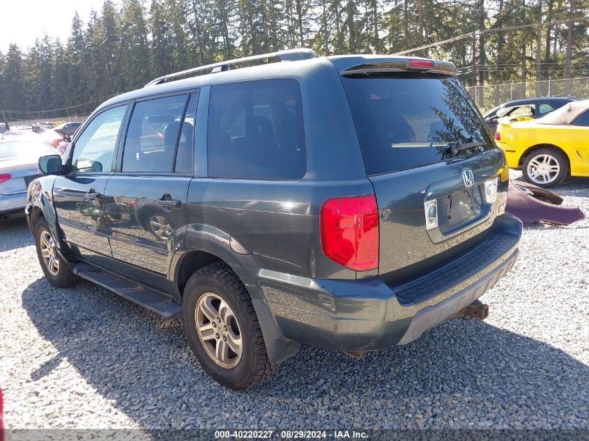 2004 Honda Pilot Ex-L VIN: 2HKYF18584H612351 Lot: 40220227