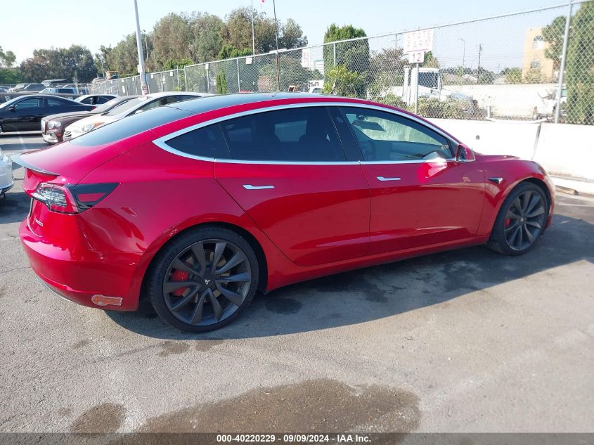 2020 Tesla Model 3 Performance Dual Motor All-Wheel Drive VIN: 5YJ3E1EC9LF669316 Lot: 40220229