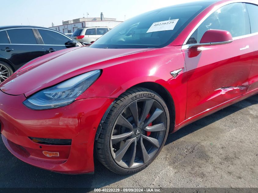 2020 Tesla Model 3 Performance Dual Motor All-Wheel Drive VIN: 5YJ3E1EC9LF669316 Lot: 40220229