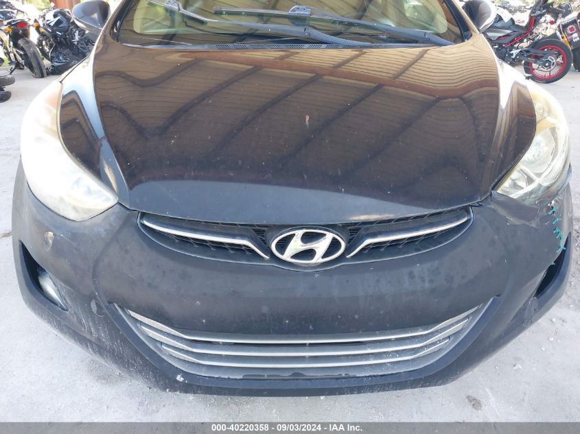 2013 Hyundai Elantra Limited VIN: 5NPDH4AE0DH160481 Lot: 40220358