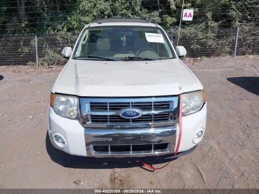 2011 Ford Escape Limited VIN: 1FMCU0E78BKA83543 Lot: 40220389