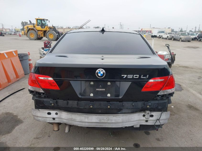 2007 BMW 750Li VIN: WBAHN83557DT76719 Lot: 40220599