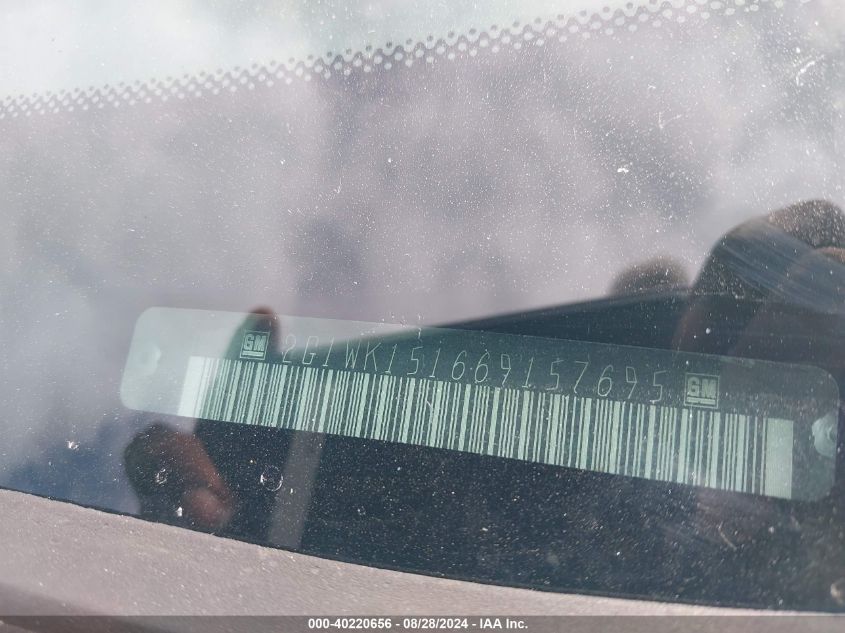 2006 Chevrolet Monte Carlo Lt VIN: 2G1WK151669157695 Lot: 40220656